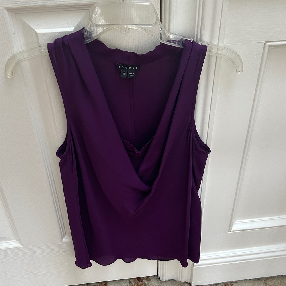 Theory Rich Purple Sleeveless Tank Top